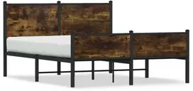 Lova Lovos rėmas be čiužinio, dūminio ąžuolo, 150x200cm, metalas