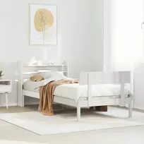 Lova Lovos rėmas su be čiužinio, baltas, 75x190cm, pušies masyvas