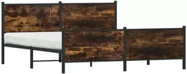 Lova Lovos rėmas be čiužinio, dūminio ąžuolo, 180x200cm, metalas