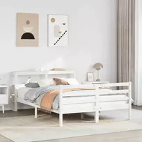 Lova Lovos rėmas su galvūgaliu, baltas, 150x200cm, pušies masyvas