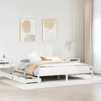 Lova Lovos rėmas be čiužinio, baltas, 200x200cm, pušies masyvas