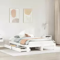 Lova Lovos rėmas be čiužinio, baltas, 150x200cm, pušies masyvas