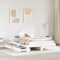 Lova Lovos rėmas be čiužinio, baltas, 140x200cm, pušies masyvas