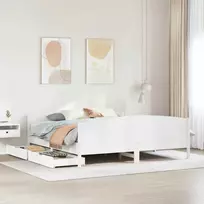 Lova Lovos rėmas be čiužinio, baltas, 160x200cm, pušies masyvas