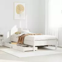 Lova Lovos rėmas be čiužinio, baltas, 90x200cm, pušies masyvas