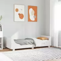 Lova Lovos rėmas su be čiužinio, baltas, 75x190cm, pušies masyvas