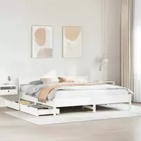 Lova Lovos rėmas be čiužinio, baltas, 160x200cm, pušies masyvas