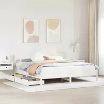 Lova Lovos rėmas be čiužinio, baltas, 200x200cm, pušies masyvas