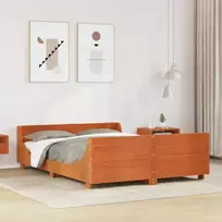 Lova Lovos rėmas be čiužinio, vaško ruda, 140x190cm, pušis