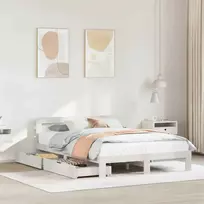 Lova Lovos rėmas be čiužinio, baltas, 150x200cm, pušies masyvas