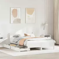 Lova Lovos rėmas be čiužinio, baltas, 150x200cm, pušies masyvas