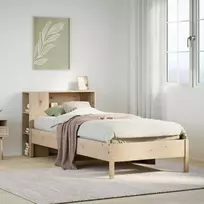 Lova su knygų spinta be čiužinio, 75x190cm, pušies masyvas