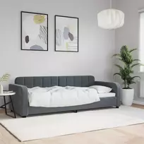 Lova Sofa, tamsiai pilkos spalvos, 80x200cm, aksomas