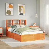 Lova Lovos rėmas be čiužinio, vaško rudas, 150x200cm, pušies masyvas