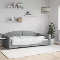 Lova Sofa, šviesiai pilkos spalvos, 100x200cm, audinys