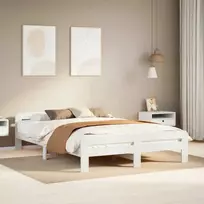 Lova Lovos rėmas be čiužinio, baltas, 150x200cm, pušies masyvas
