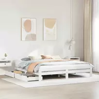 Lova Lovos rėmas be čiužinio, baltas, 180x200cm, pušies masyvas
