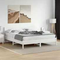 Lova Lovos rėmas be čiužinio, baltas, 160x200cm, pušies masyvas