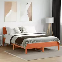 Lova Lovos rėmas be čiužinio, vaško rudas, 150x200cm, pušies masyvas