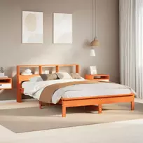 Lova Lovos rėmas be čiužinio, vaško rudas, 150x200cm, pušies masyvas