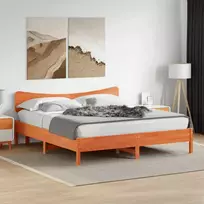 Lova Lovos rėmas be čiužinio, vaško rudas, 160x200cm, pušies masyvas