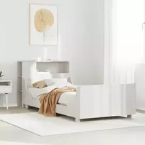 Lova Lovos rėmas su be čiužinio, baltas, 75x190cm, pušies masyvas