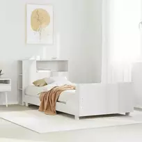 Lova Lovos rėmas su be čiužinio, baltas, 75x190cm, pušies masyvas