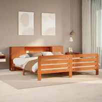 Lova Lovos rėmas be čiužinio, vaško rudas, 180x200cm, pušies masyvas