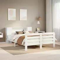 Lova Lovos rėmas be čiužinio, baltas, 140x200cm, pušies masyvas