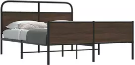 Lova Lovos rėmas be čiužinio, rudas ąžuolo, 150x200cm, metalas
