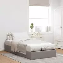 Lova Osmanų lovos rėmas be čiužinio, taupe, 90x200cm, audinys