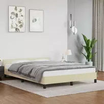 Lova Lovos rėmas su galvūgaliu be čiužinio, kreminės, 140x190cm