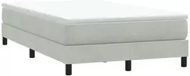 Box Spring Lova be čiužinio Šviesiai pilka 120x210 cm aksomas