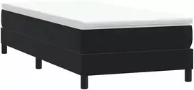 Box Spring Lova be čiužinio Juoda 90x210 cm aksomas