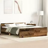 Lova Lovos rėmas be čiužinio, medienos dizaino, 150x200 cm