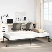 Lova Lovos rėmas be čiužinio Sulankstomas juodas 100x200 cm Plienas