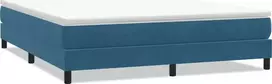 Box Spring Lova be čiužinio Tamsiai mėlyna 180x220 cm aksomas