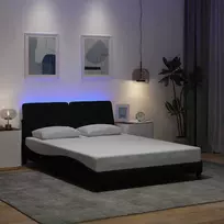 Lova Lovos rėmas su LED be čiužinio, juodos spalvos, 140x190 cm