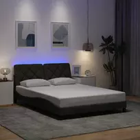 Lova Lovos rėmas su LED be čiužinio, tamsiai rudas, 120x200 cm