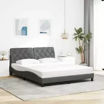 Lova Lovos rėmas be čiužinio, tamsiai pilkas, 160x200cm, audinys