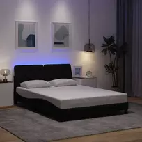 Lova Lovos rėmas su LED be čiužinio, juodos spalvos, 120x200 cm