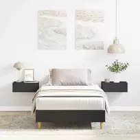 Lova lovos rėmas be čiužinio juodas 90x200 cm inžinerinė mediena