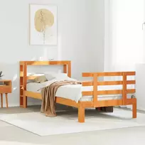 Lova Lovos rėmas su galvūgaliu, vaško rudas, 75x190cm, pušis