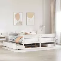 Lova Lovos rėmas be čiužinio, baltas, 200x200cm, pušies masyvas