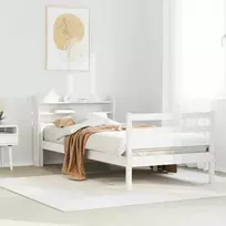 Lova Lovos rėmas su galvūgaliu be čiužinio, baltas, 100x200cm