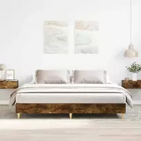 Lova Lovos rėmas be čiužinio, dūminis, 160x200 cm, apdirbta mediena