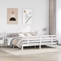 Lova Lovos rėmas su galvūgaliu be čiužinio, baltas, 180x200cm