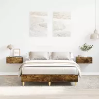Lova Lovos rėmas be čiužinio, dūminis, 120x190cm, apdirbta mediena