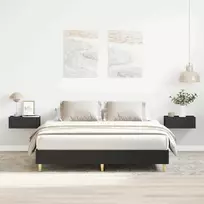 Lovos rėmas be čiužinio, juodos, 140x200 cm, apdirbta mediena