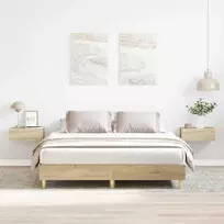 Lova Lovos rėmas be čiužinio, sonoma, 140x200cm, apdirbta mediena